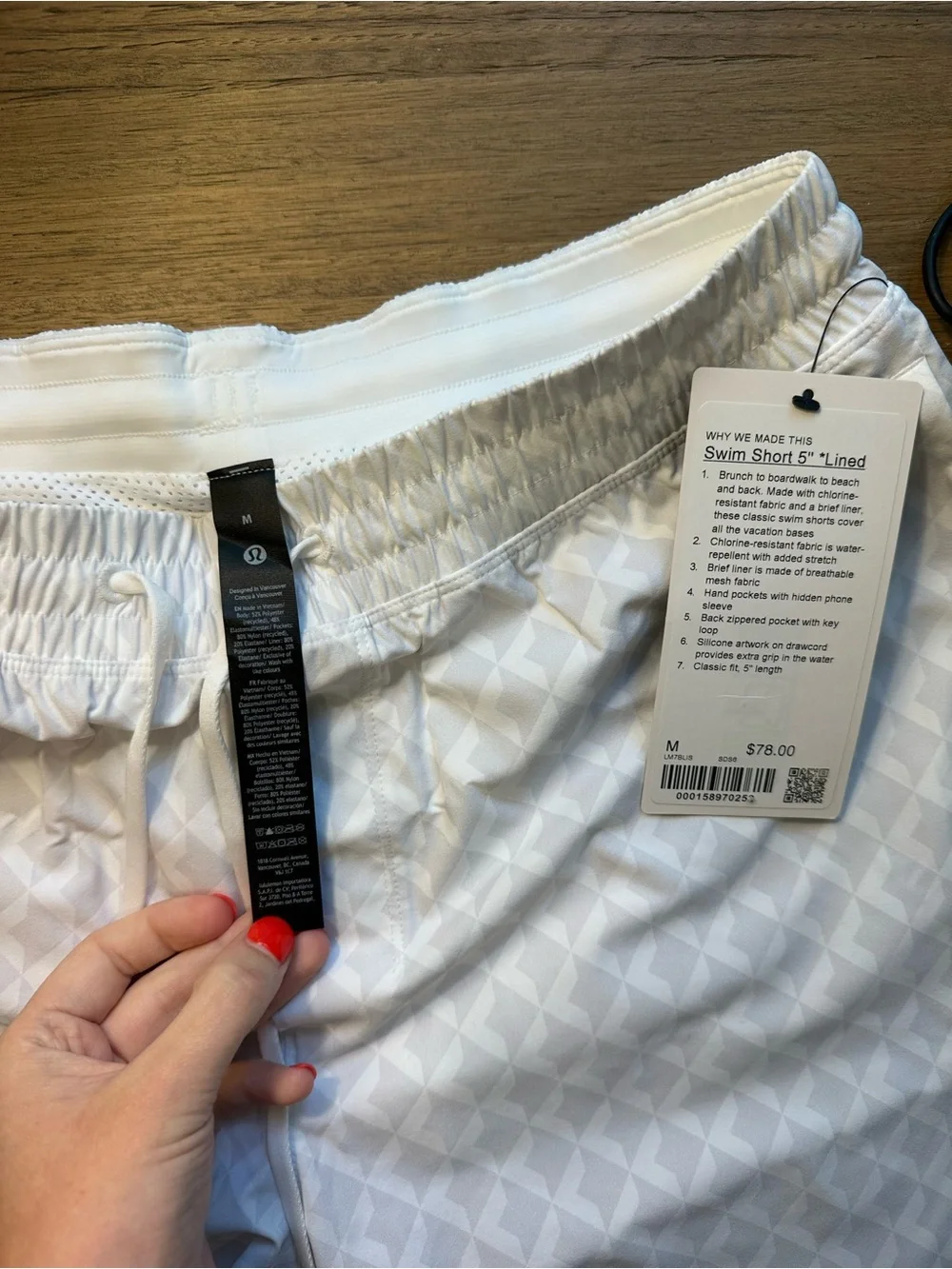 NWT lululemon athletica White Men's Athletic Swim Shorts